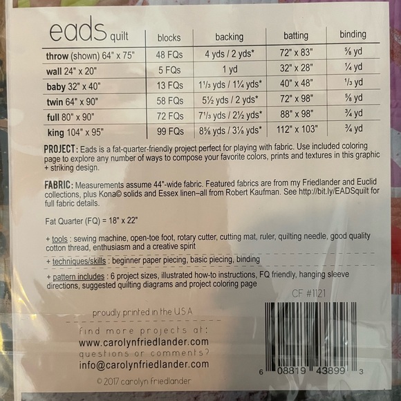 Eads Quilt Pattern by Carolyn Freidlander - Picture 4 of 4